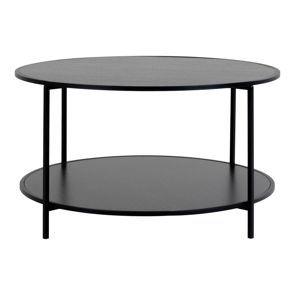 Vita Salontafel - Zwart, staal, ø80x45 cm