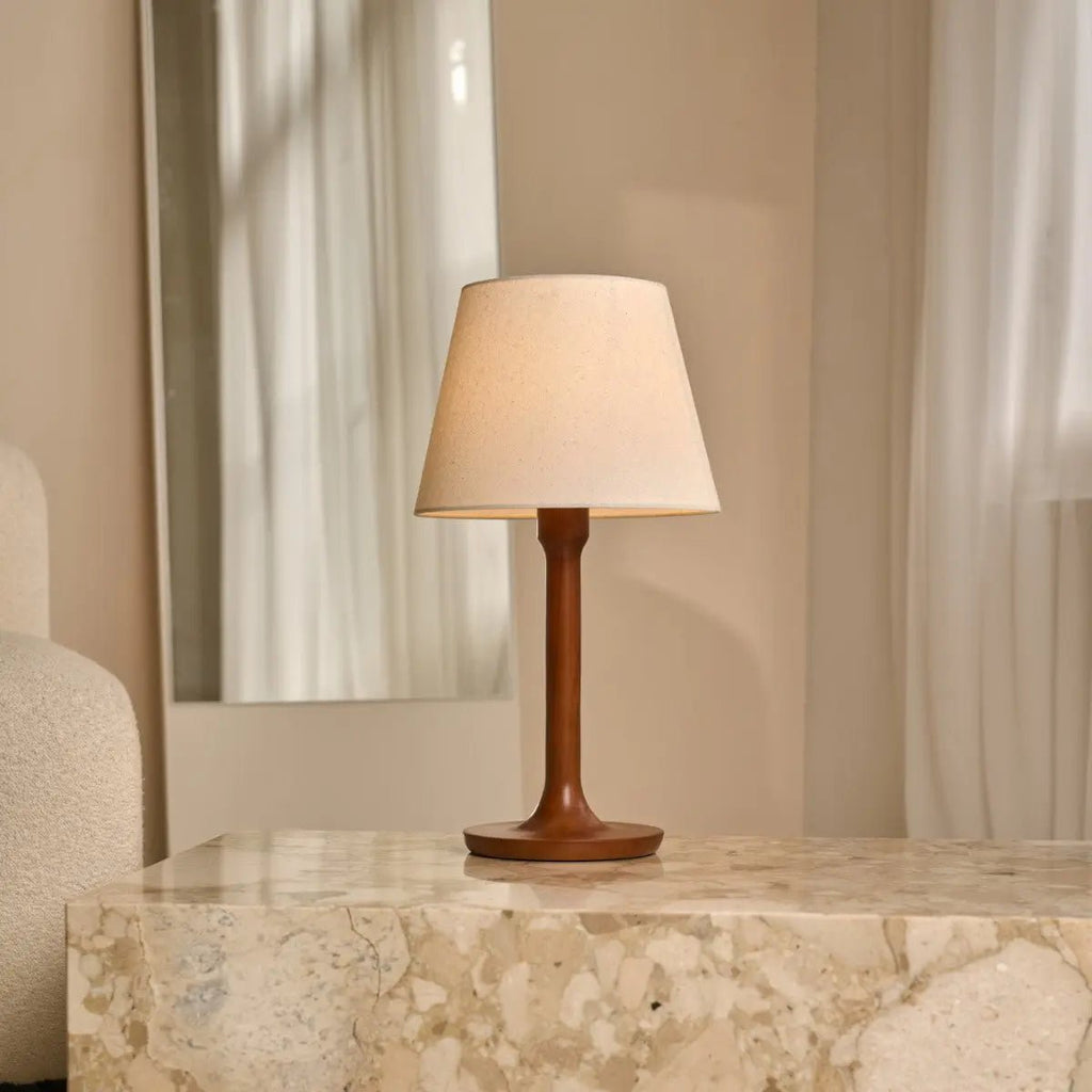 Nova Kastanjebruine Houten Lamp | Stijlvolle verlichting