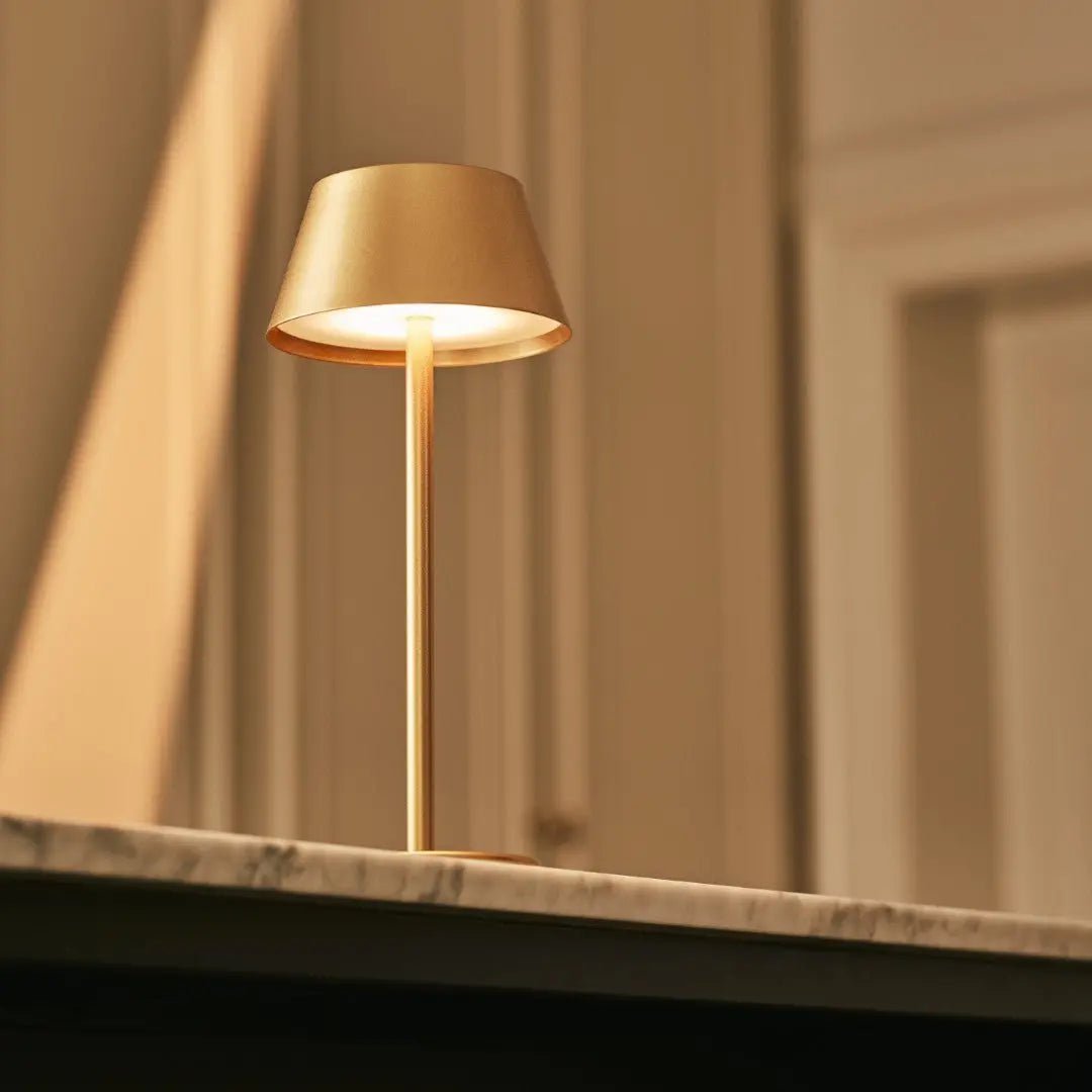 Milou Gold Tafellamp zonder Kabel | Modern, design en 3 lichtmodi