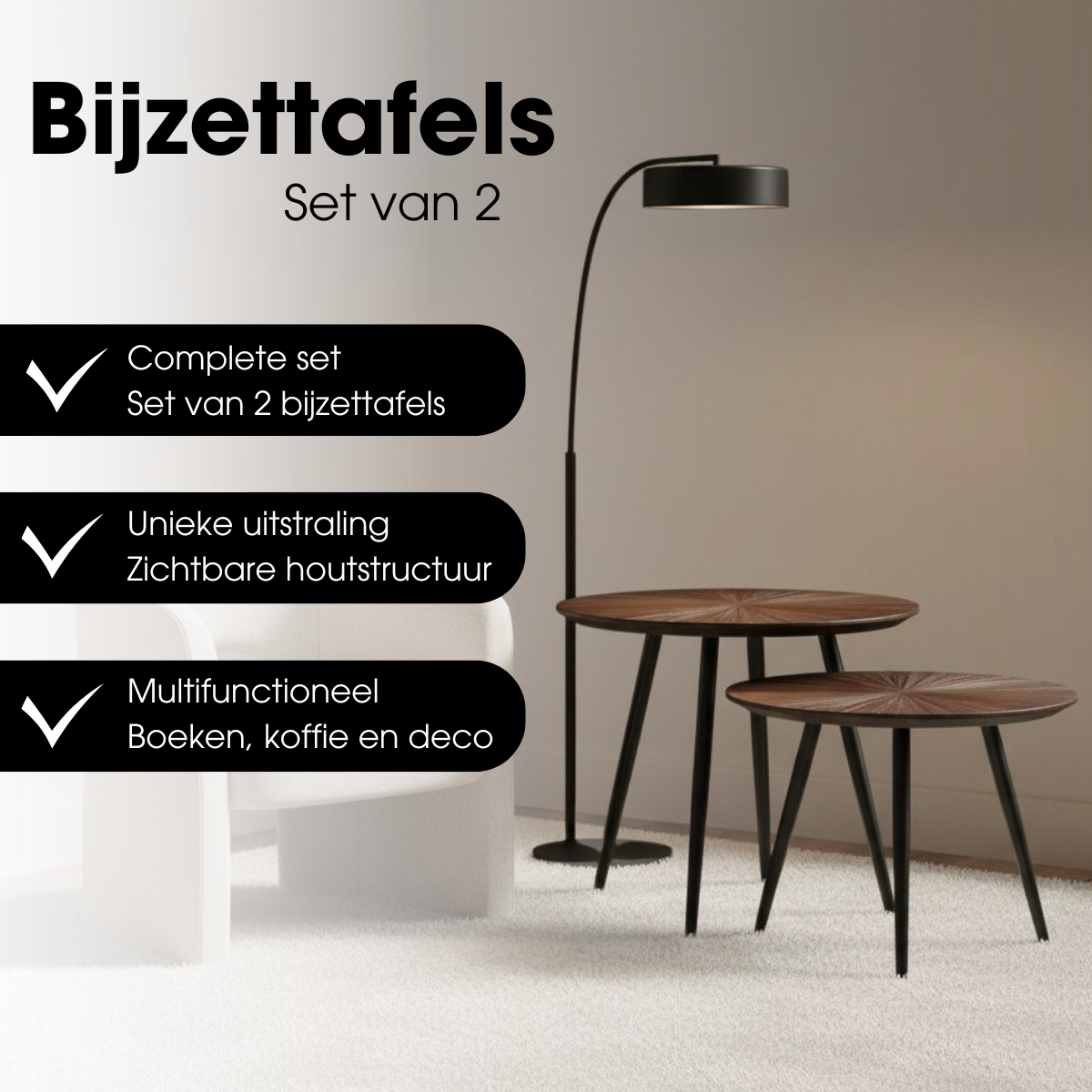 Bijzettafel Dane Bruin