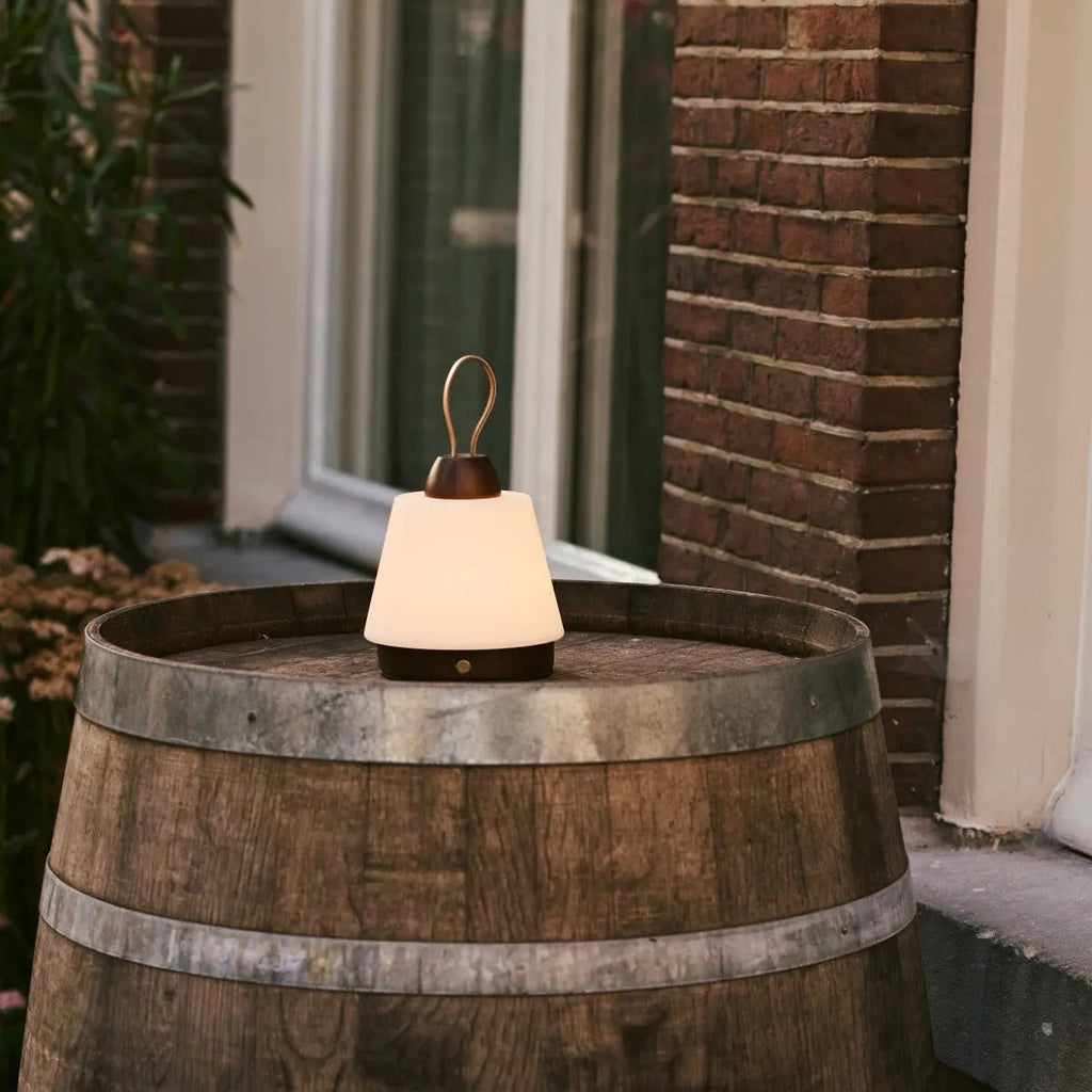 Liv Donkerbruin Oplaadbare Lamp | Leren band, dimbaar en 3 lichtmodi