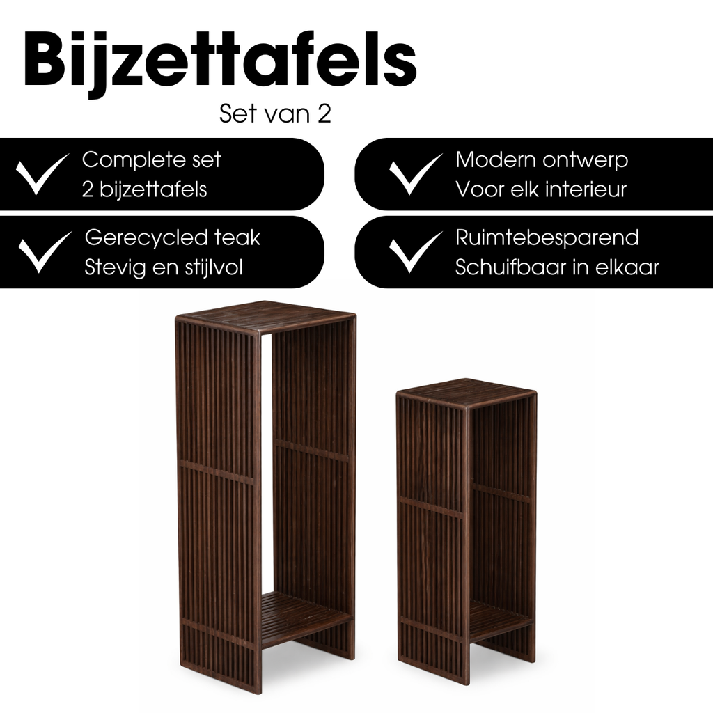Bijzettafel Gian Donkerbruin