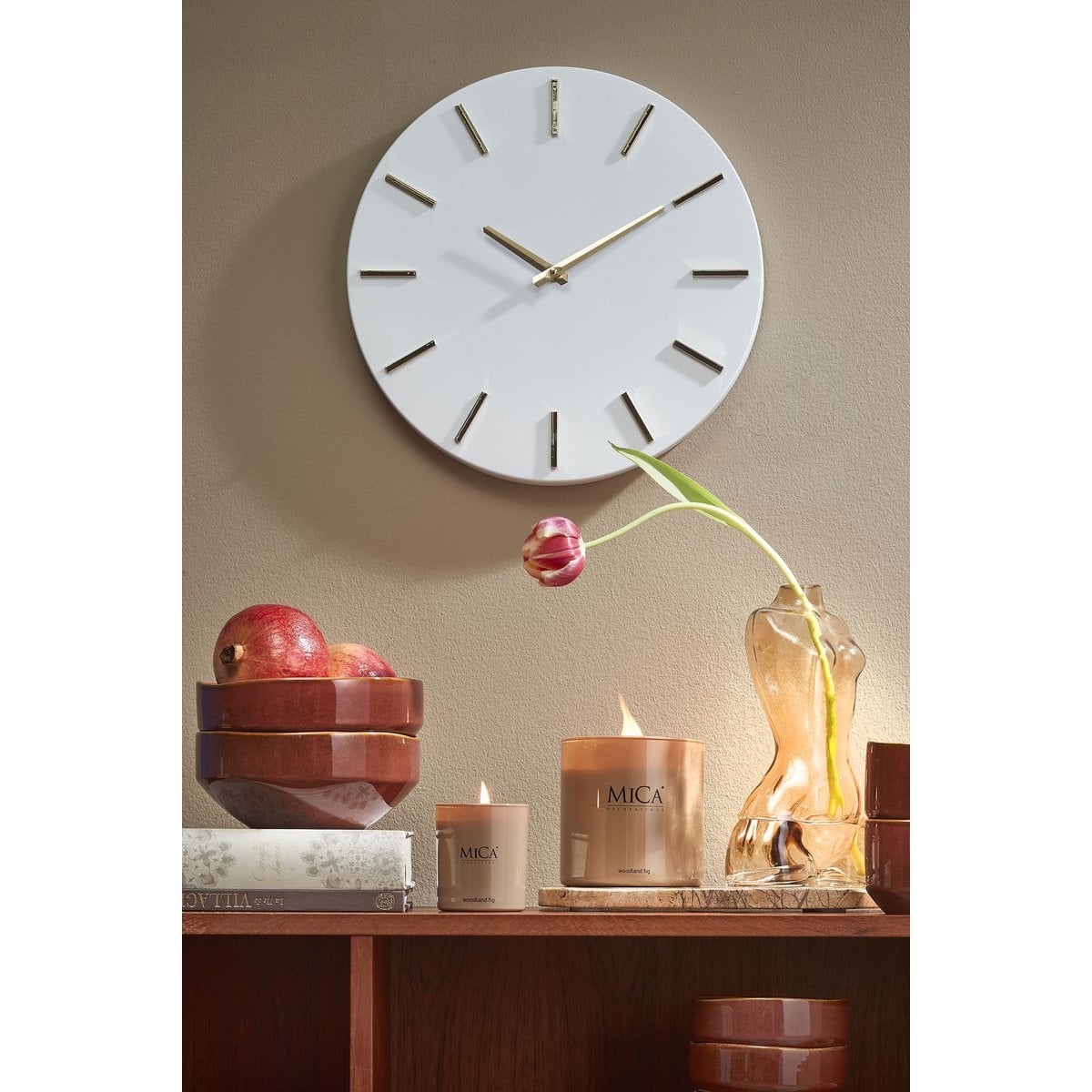 Wandklok Brixen Wit