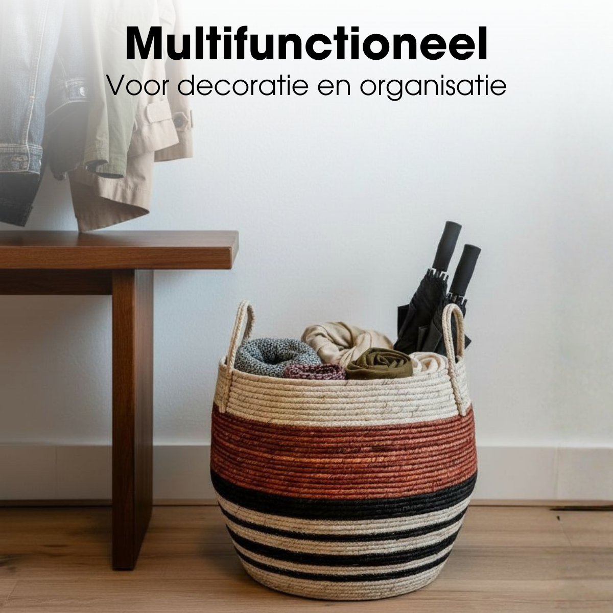 Opbergmand set  Bruin
