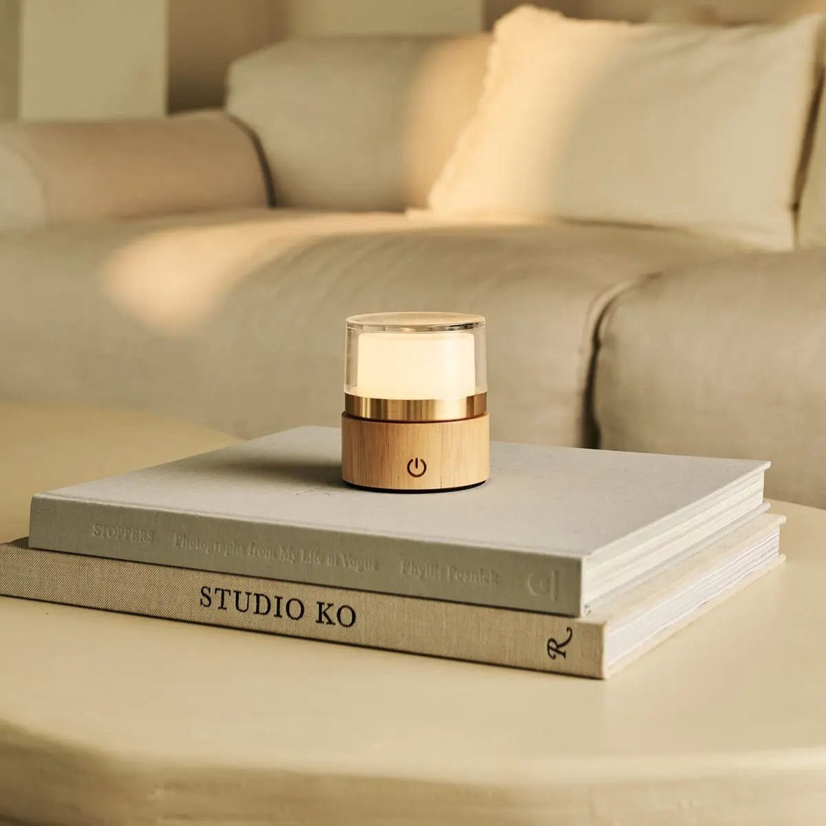 Leo Lichtbruine Draadloze Oplaadbare Lamp | Compact, dimbaar en USB-oplaadbaar
