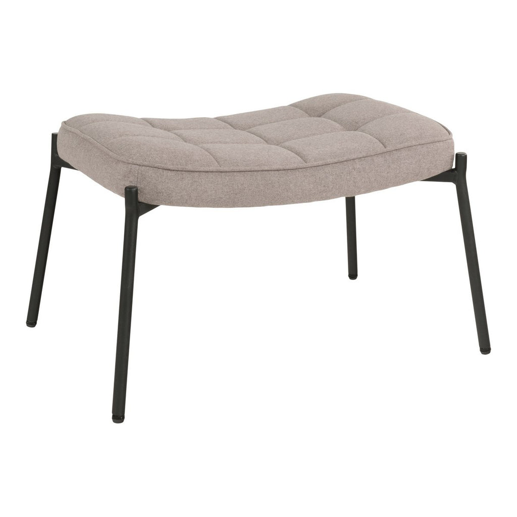 Glasgow Voetsteun - Steen, Polyester/Genenhout/Staal, 41x61x36 cm