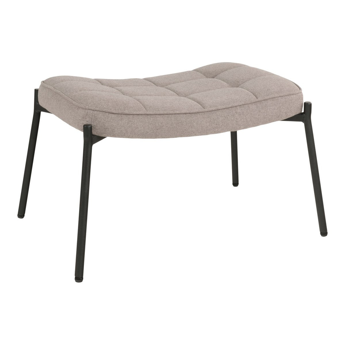 Glasgow Voetsteun - Steen, Polyester/Genenhout/Staal, 41x61x36 cm