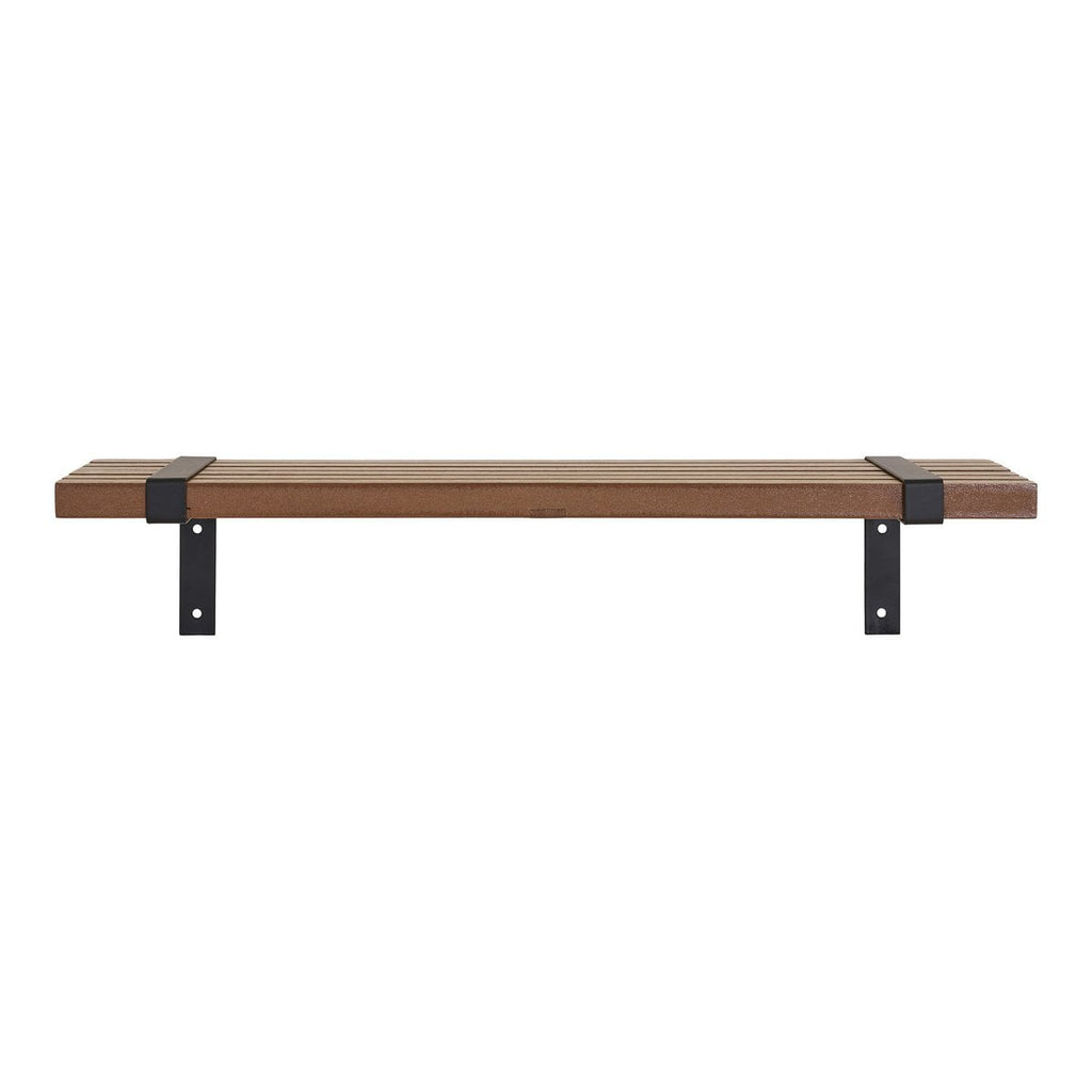 Luxor wandplank - Natuurlijk/zwart, MDF/Ash -fineer/metaal, 50x15x10 cm