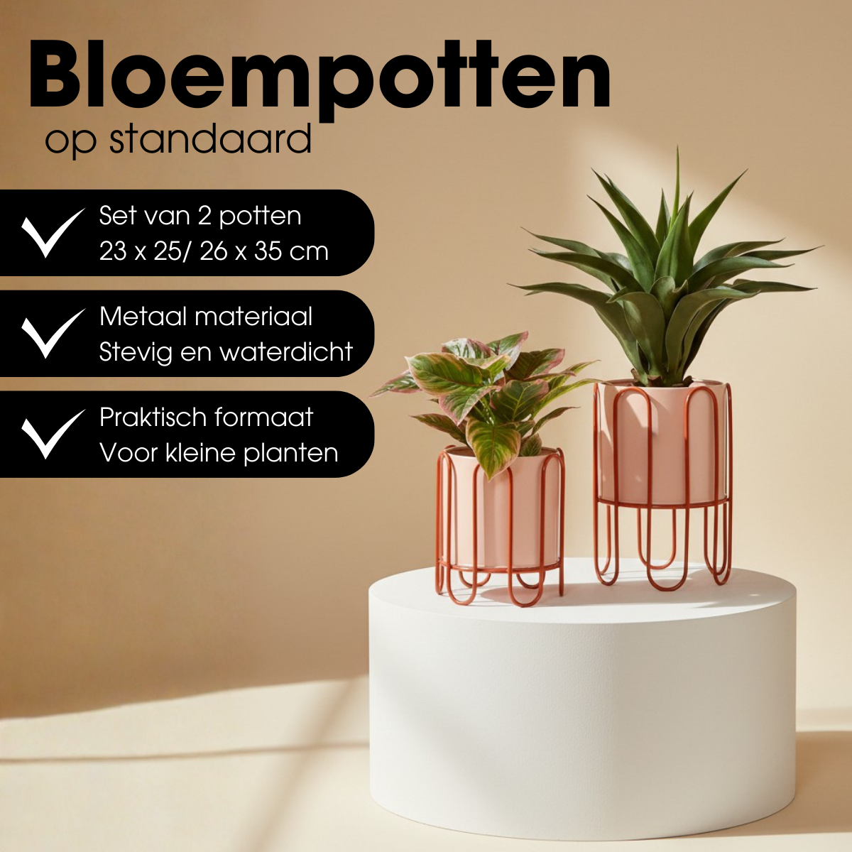 Bloempot binnen Dione Roze