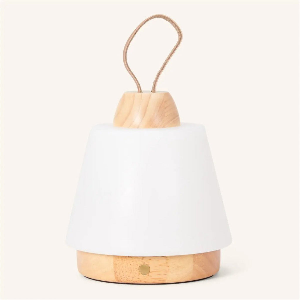 Liv Lichtbruin Oplaadbare Lamp | Leren band, dimbaar en 3 lichtmodi