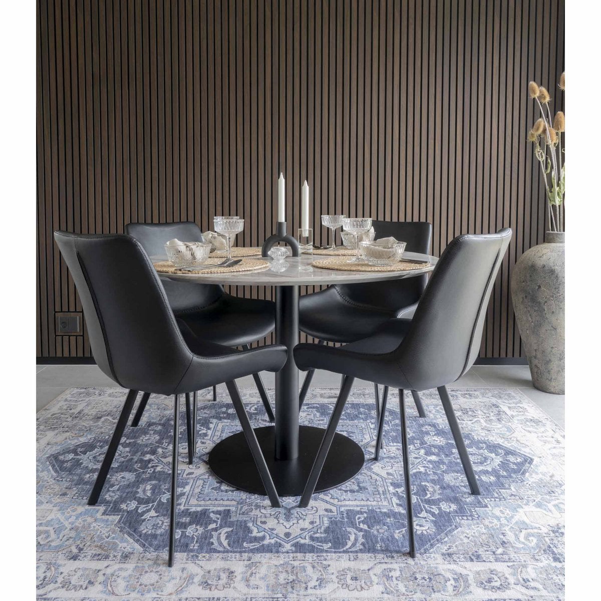 Havana Vloerkleed - Blauw, Chenille Polyester, 160x230cm