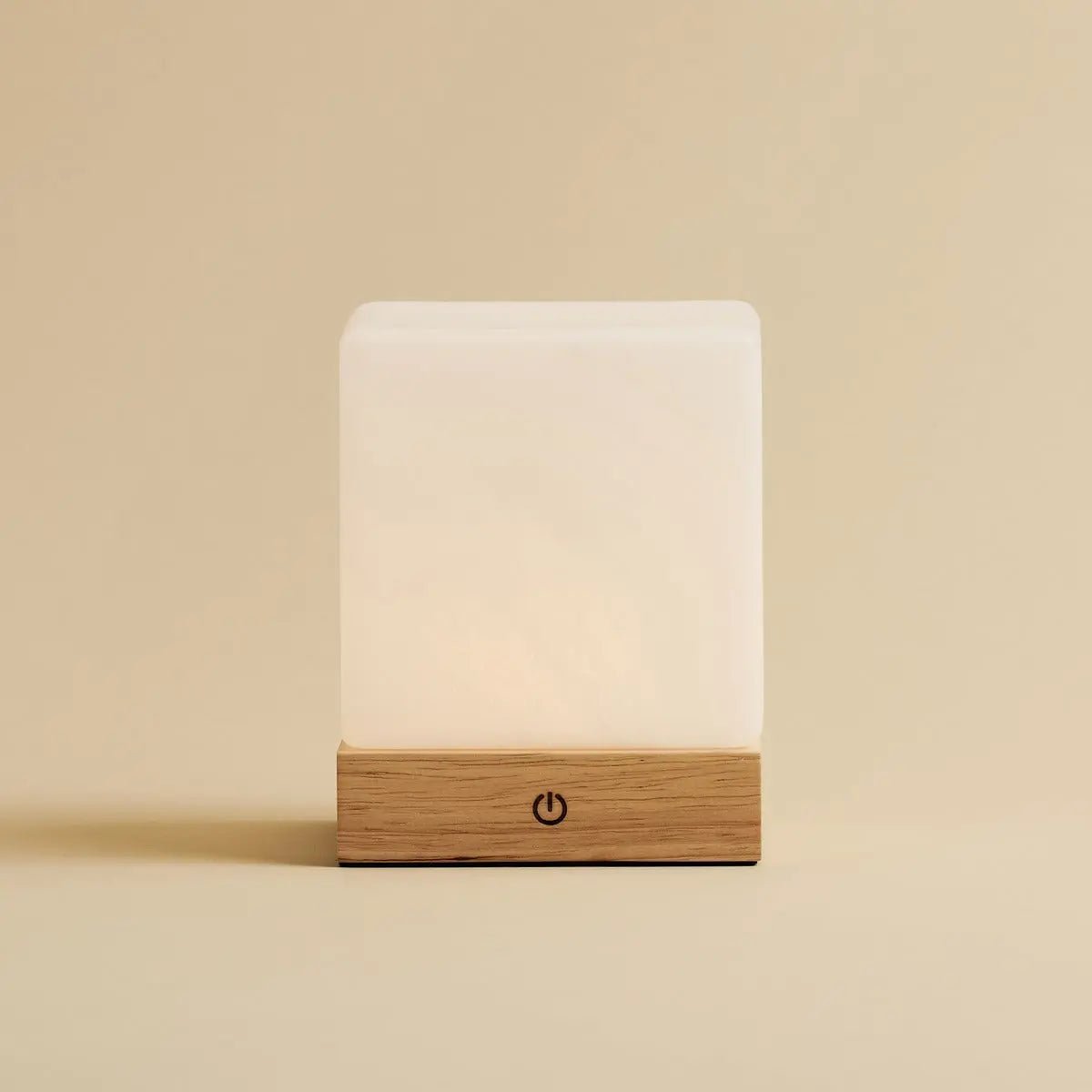 Yce Lichtbruine draadloze houten lamp | Oplaadbaar, dimbaar en batterijduur van 100 uur