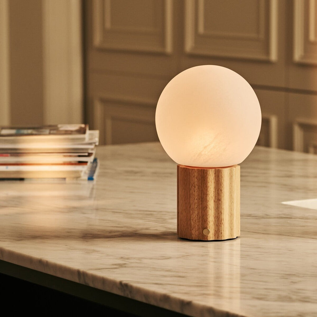 Wim Light Brown Rechargeable Table Lamp | 3 Light Colors, Modular Lampshade & Cordless