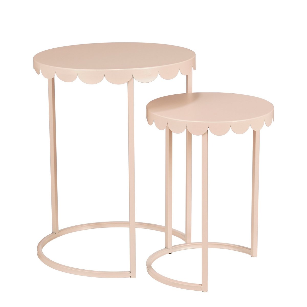 Bijzettafel set Lara Lichtroze