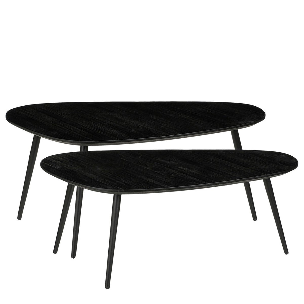 Bijzettafel set Jailey Zwart