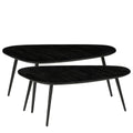 Bijzettafel set Jailey Zwart