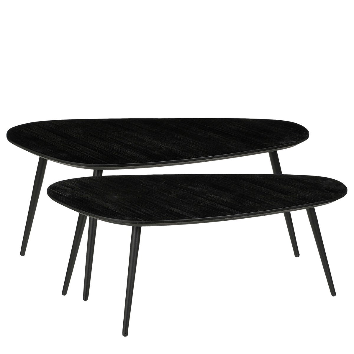Bijzettafel set Jailey Zwart