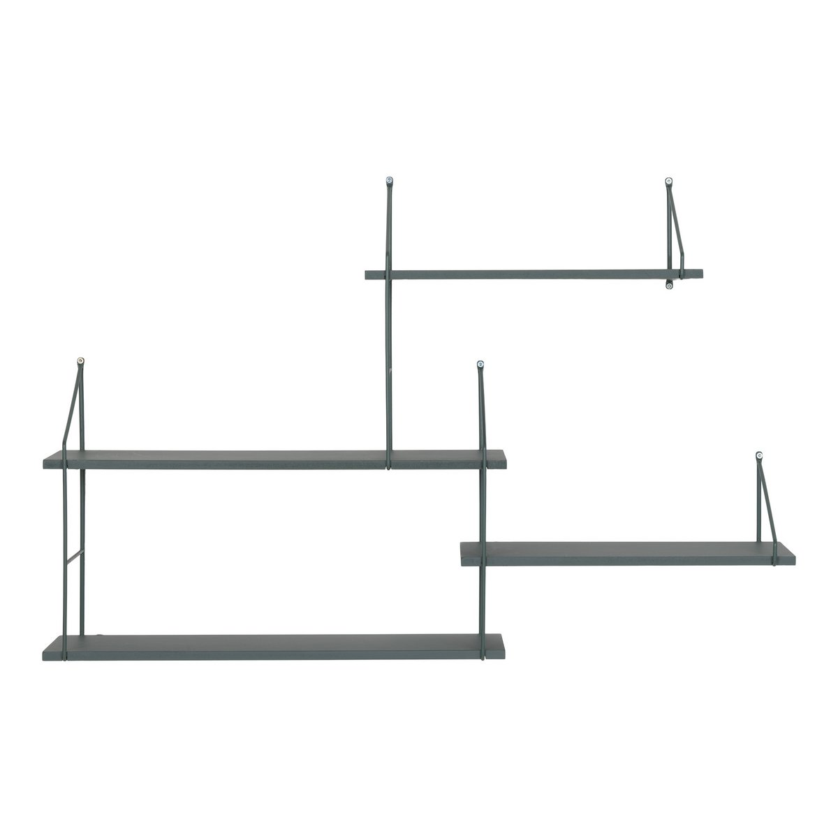 Harlem Plank - Groen, Staal/Paulownia, 99x17,5x62 cm