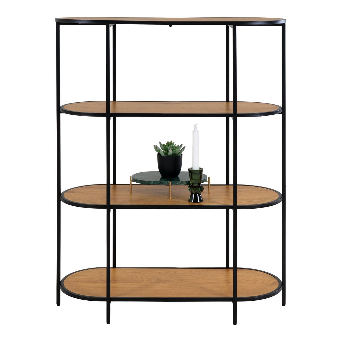 Vita Plank - eikenlook, zwart, 85x36x111cm