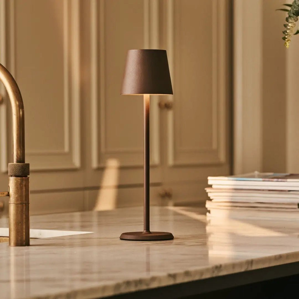 Jasper Mokkabruin Draadloze Lamp met Batterij | Dimbaar en 3 lichtniveaus