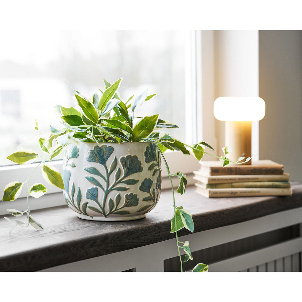 Bloempot, keramiek, wit mix, ø22,5x17,5 cm