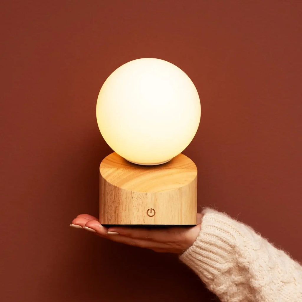 Morris Lichtbruine Oplaadbare Lamp | Stijlvol, draadloos en duurzaam ontwerp