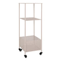 Torres Metalen Kar - Staal, Grijs, 3 planken, 35x35x100 cm