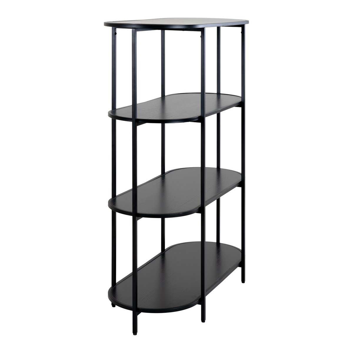 Vita Plank - Zwart, Staal/spaanplaat/melaminefolie, 85x36x111 cm