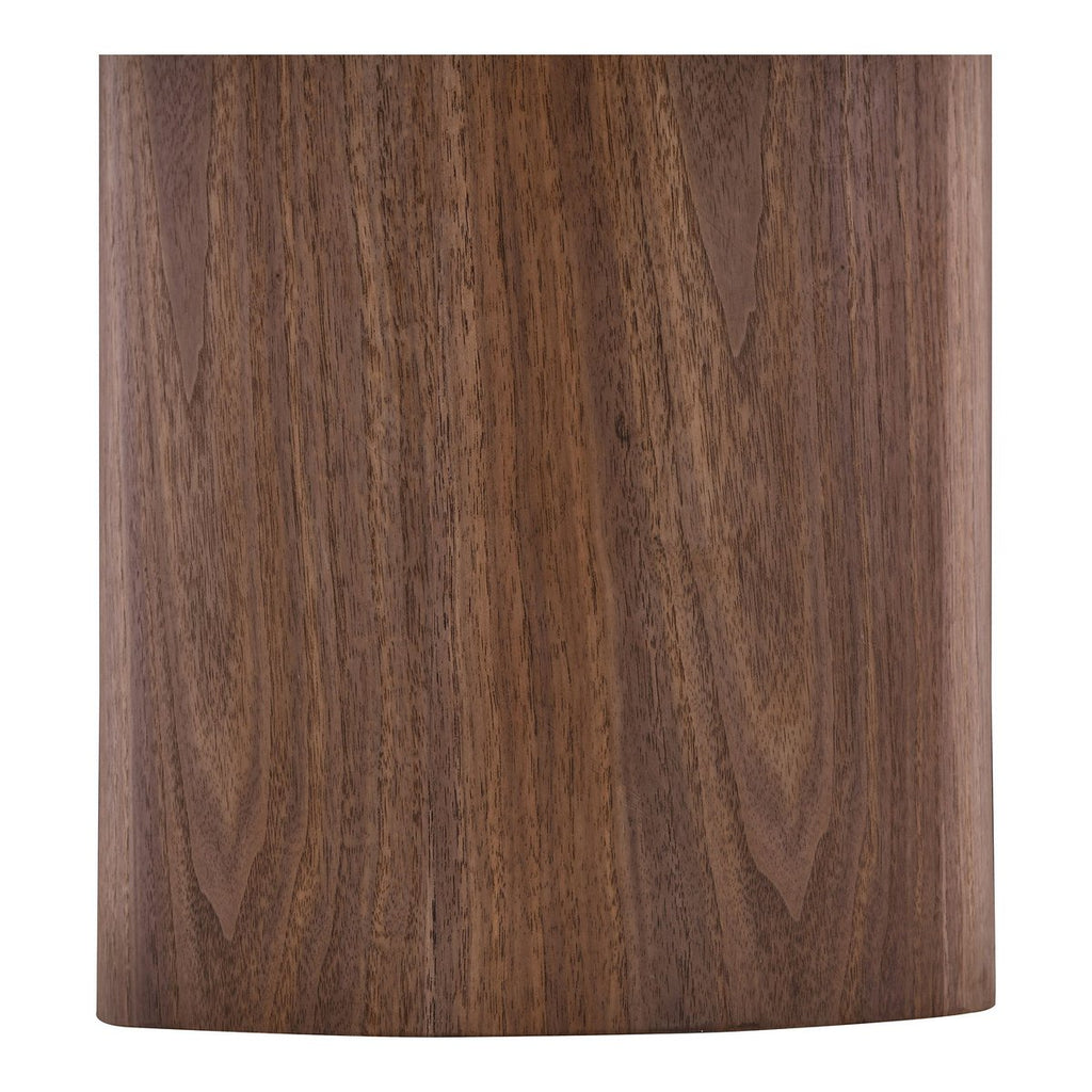 Noli Salontafel, tafelblad keramiek/essenfineer, wit/donkerbruin, ø60x42 cm