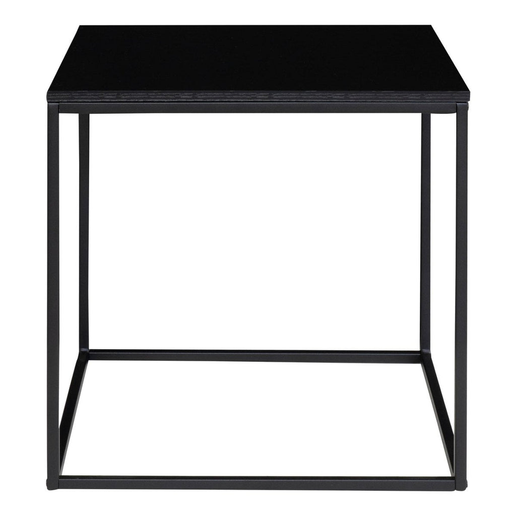 Vita Bijzettafel - Staal, spaanplaat, melaminefolie, zwart - 45x45x45 cm