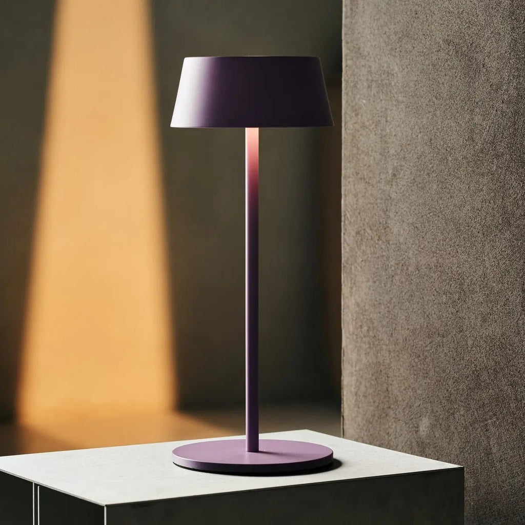 Hugo Violet Lila Oplaadbare Tafellamp | Stijlvolle, dimbare lamp en draadloos
