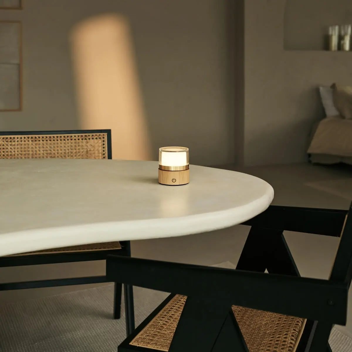 Leo Lichtbruine Draadloze Oplaadbare Lamp | Compact, dimbaar en USB-oplaadbaar