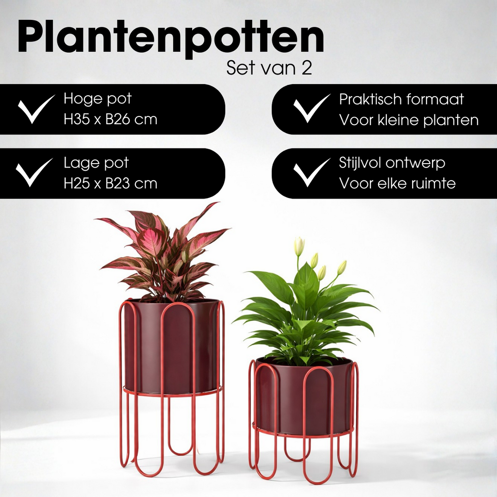 Bloempot binnen Dione Paars