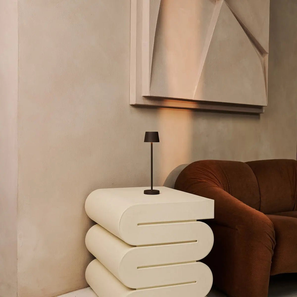 Vondel Mini Mokka Bruin Snoerloze Lamp | Dimbaar en perfect voor horeca