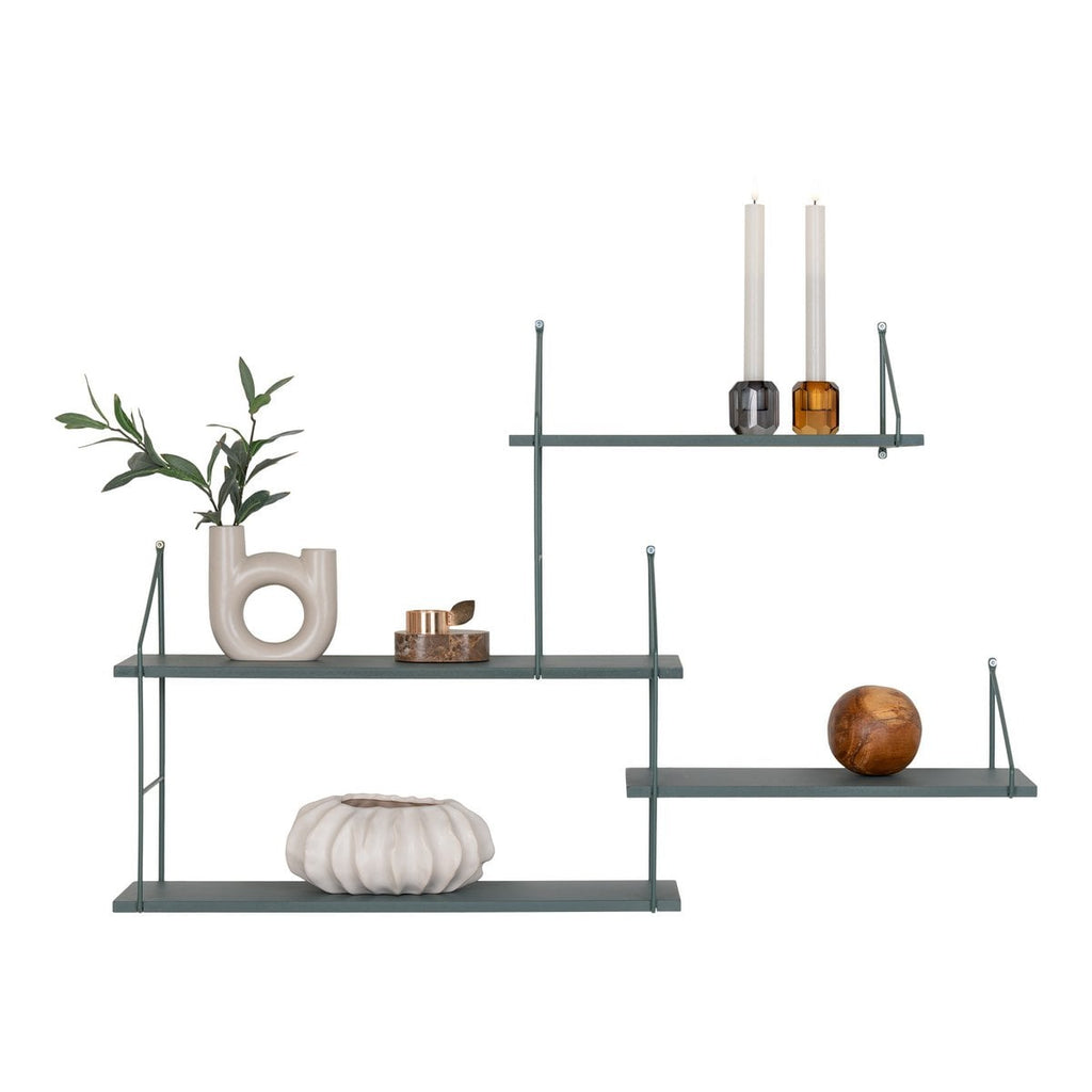Harlem Plank - Groen, Staal/Paulownia, 99x17,5x62 cm