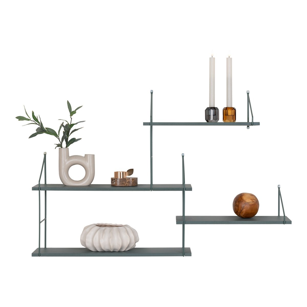 Harlem Plank - Groen, Staal/Paulownia, 99x17,5x62 cm