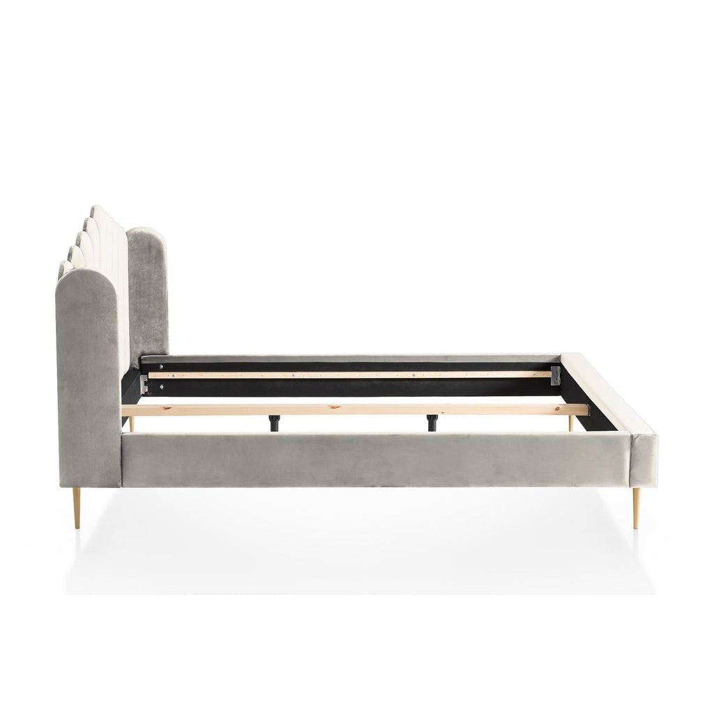 Fluwelen schelpenbed 140x200 cm