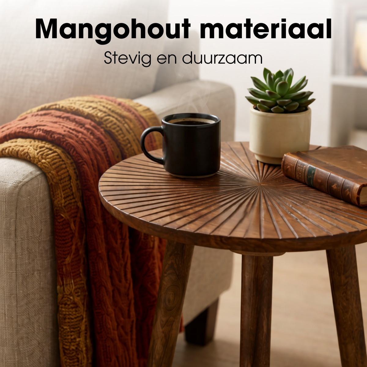 Bijzettafel Pomante Donkerbruin