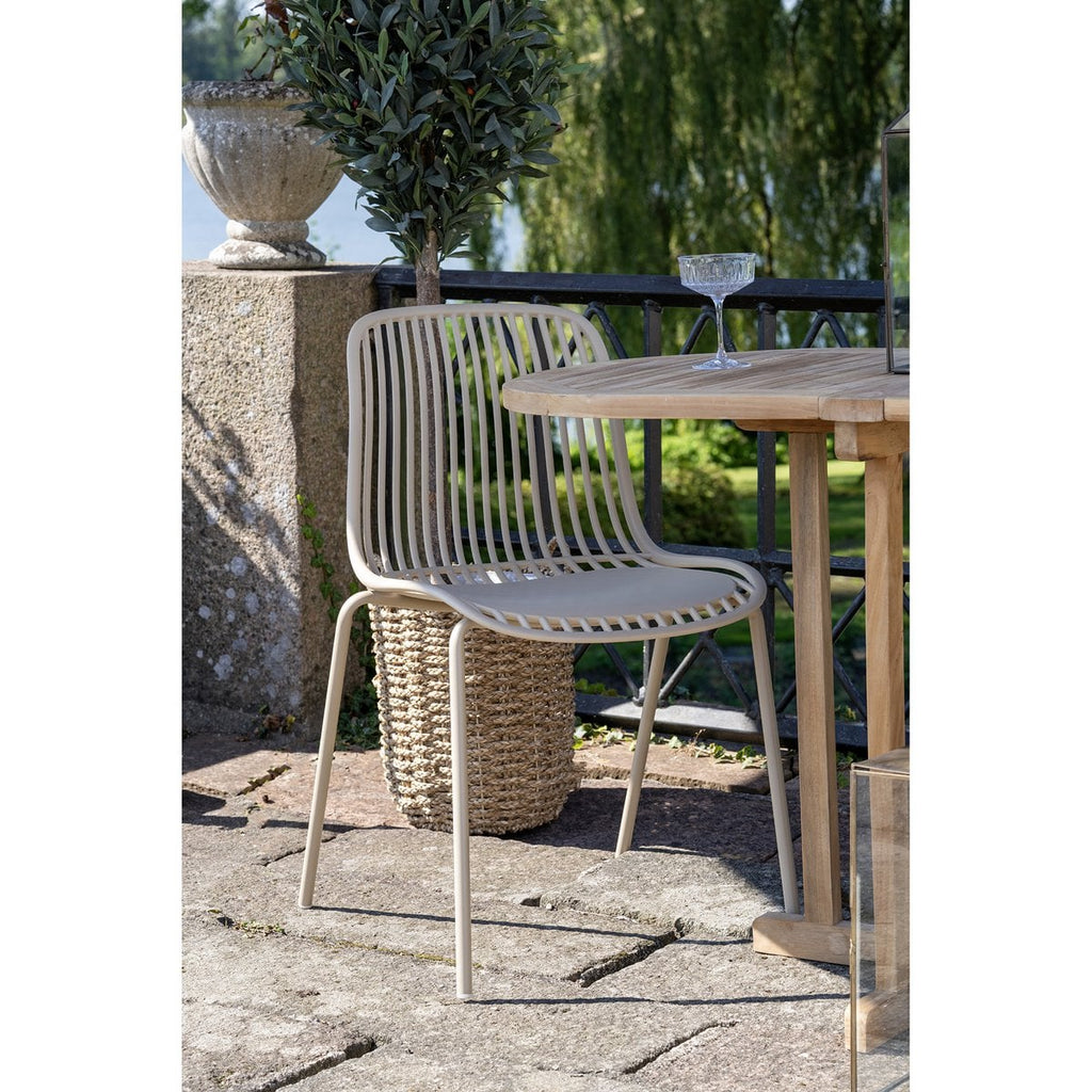 Branson Garden stoel - zand, stapelbaar, 55x46,5x82 cm - set van 4