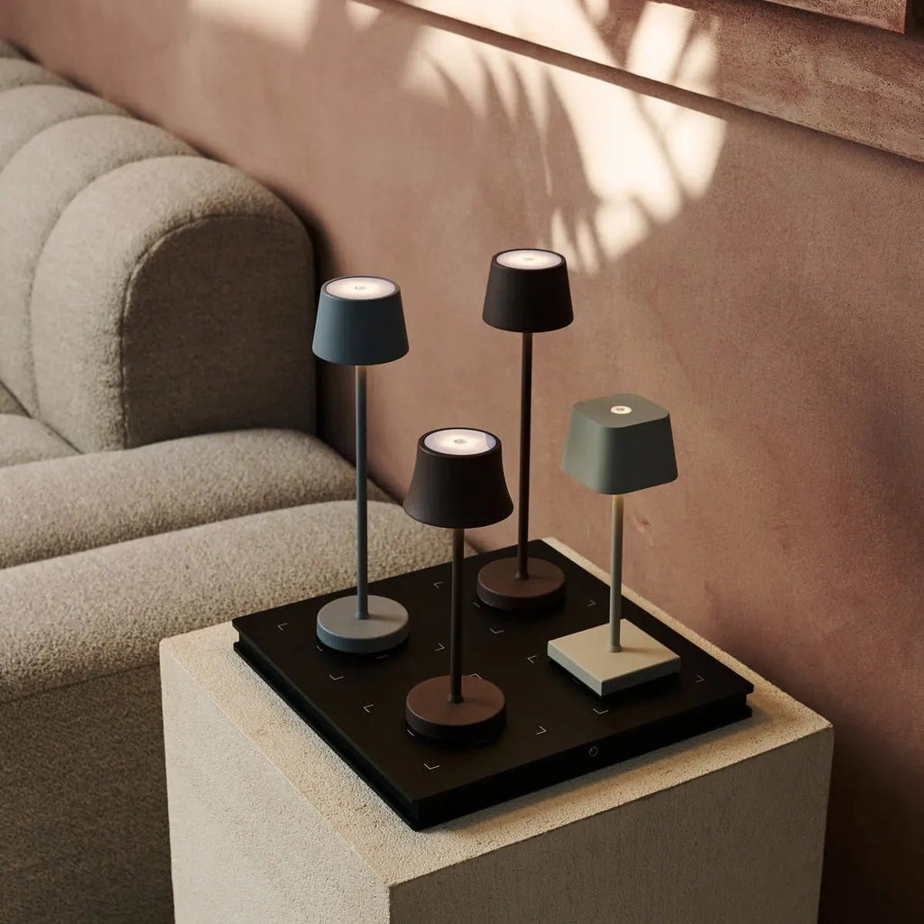 Vondel Mini Schaduwgrijs Snoerloze Lamp | Dimbaar en perfect voor horeca