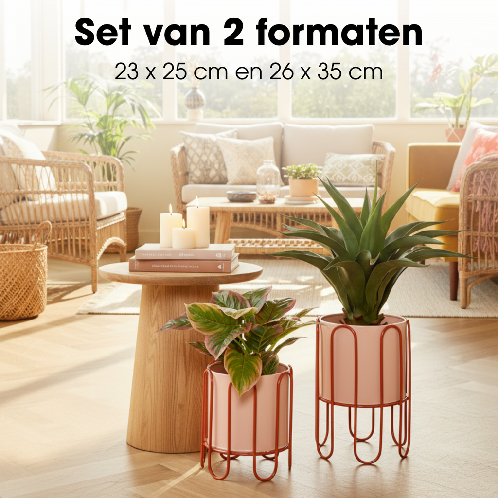 Bloempot binnen Dione Roze