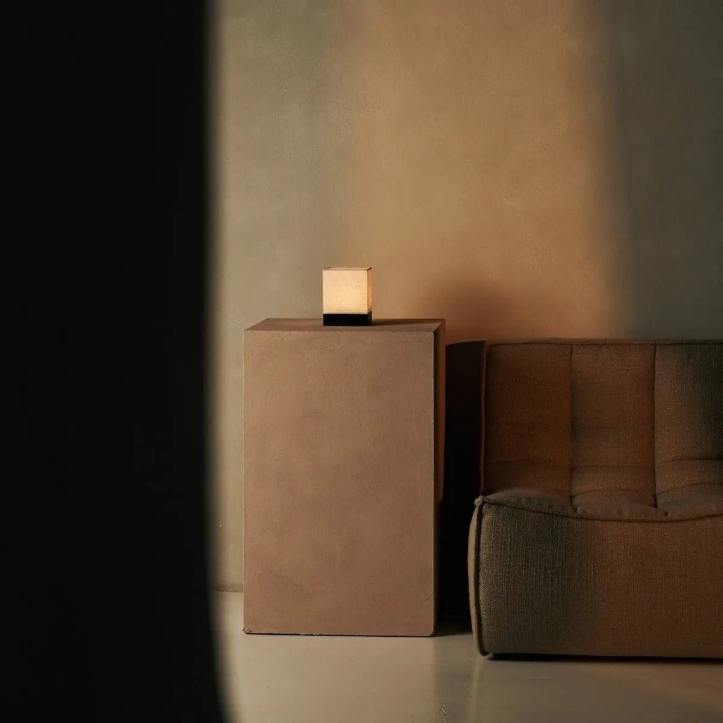 Zano Zwarte Draadloze Lamp met Batterij | Linnenmix, LED en drie lichtmodi