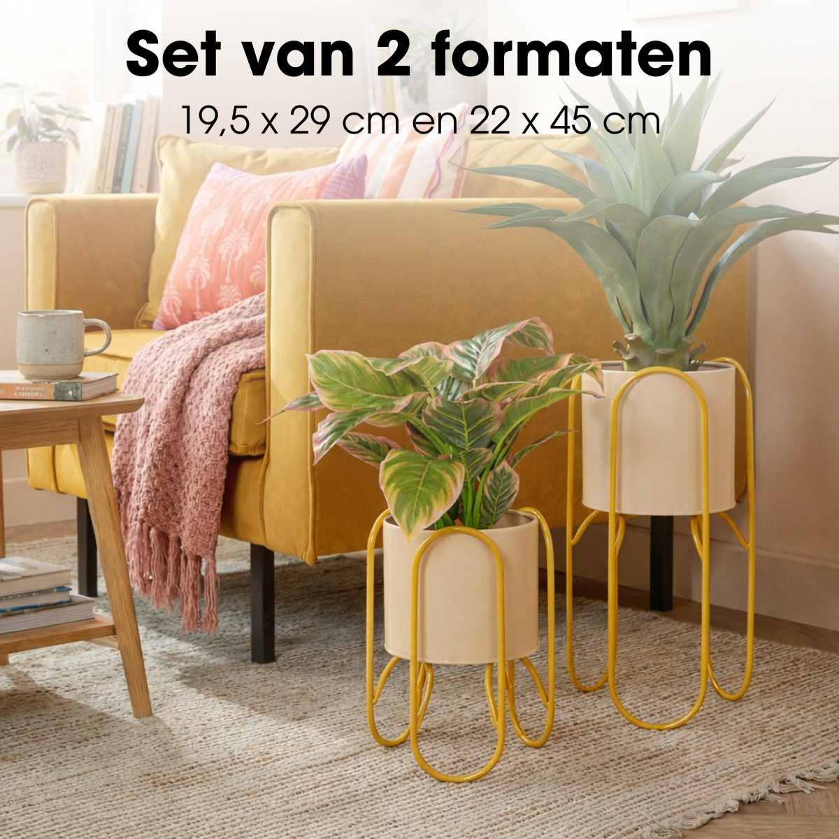 Bloempot binnen Donau Geel