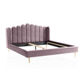 Fluwelen schelpenbed 140x200 cm