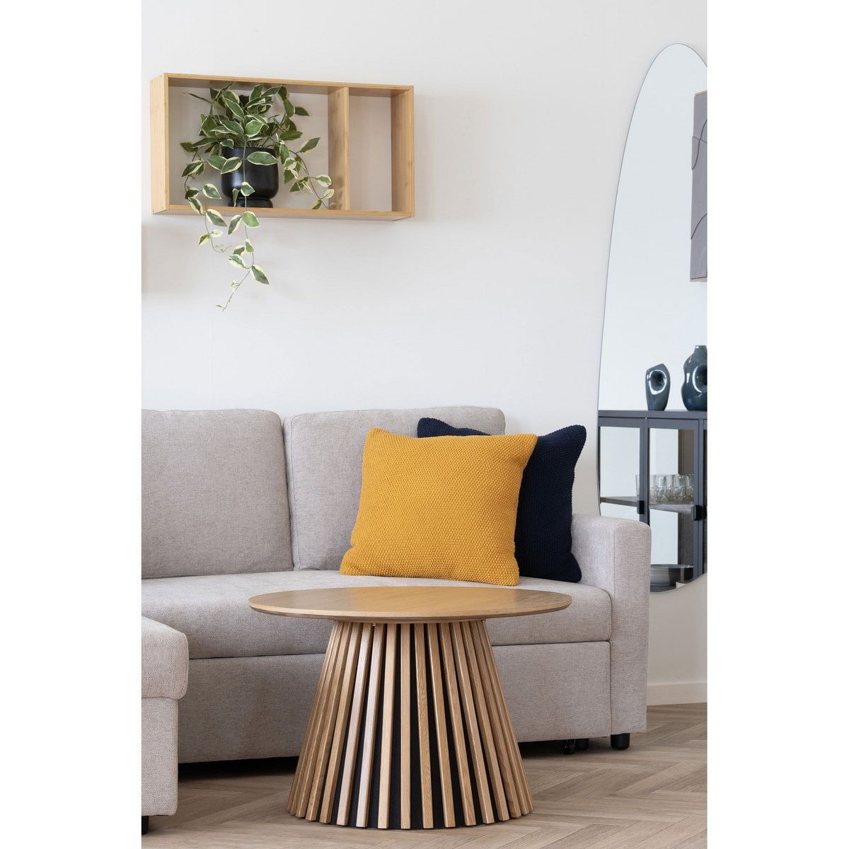 Ember Wandplank - Naturel, Bamboe, 70x15x35,5 cm