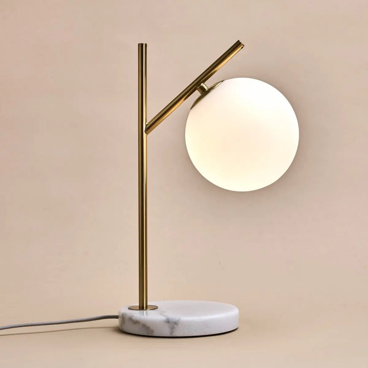 Madison marmeren lamp | Lamp van matglas en lamp met snoer