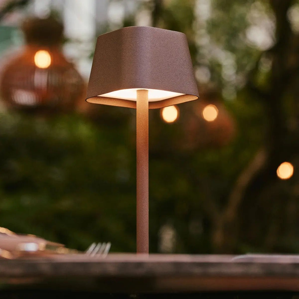 Ava Mokka Bruin Oplaadbare Tafellamp | Draadloos en dimbaar