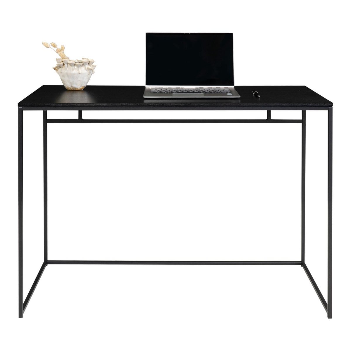 Vita Bureau - zwart, staal, 100x45x75cm