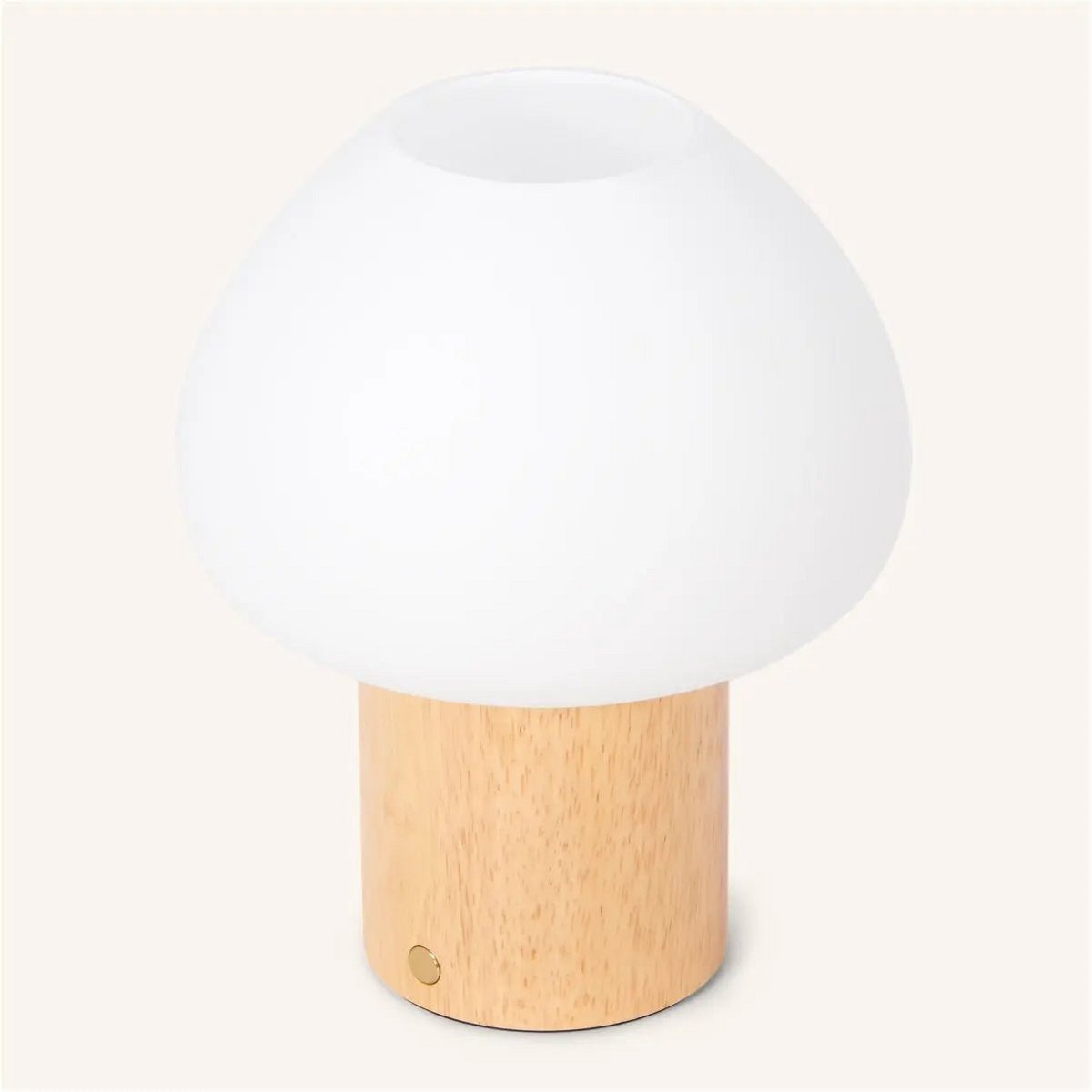Fynn Lichtbruine Houten Lamp | Oplaadbaar, dimbaar en stijlvol