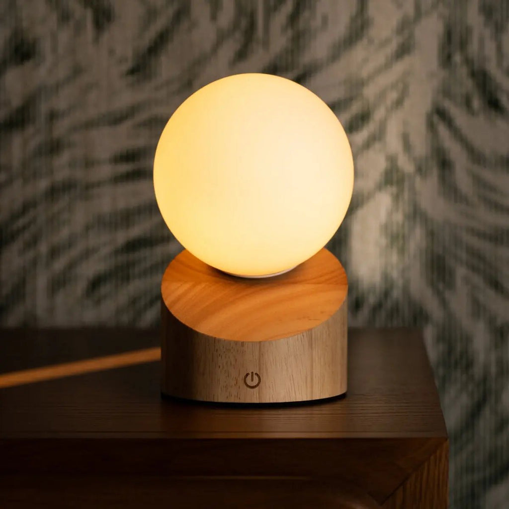 Morris Lichtbruine Oplaadbare Lamp | Stijlvol, draadloos en duurzaam ontwerp
